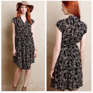 Anthropologie Maeve Elephant Faux Wrap Dress